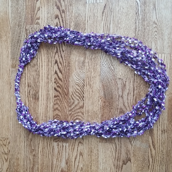 Gorgeous Violet Shimmer Circle Scarf ❤ The Perfect Accent! - Picture 1 of 2
